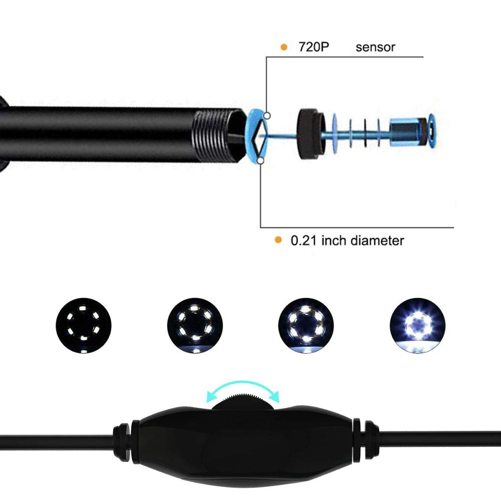 Y Tế Trong Vệ Sinh Tai Camera Nội Soi Thìa Camera Mini Tai Chọn Lấy Ráy Tai Loại Bỏ Hình Ảnh Tai Miệng Mũi Otoscope Hỗ Trợ Android máy Tính