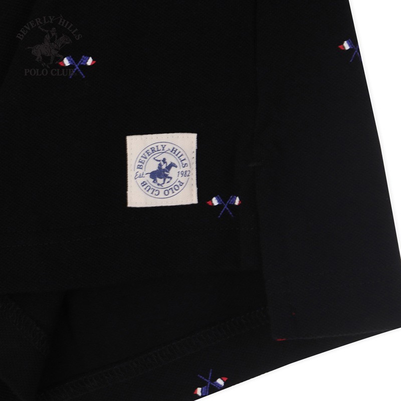 Áo polo ngắn tay Nam Beverly Hills Polo Club Slimfit 100% cotton Đen PMSSS20TL086