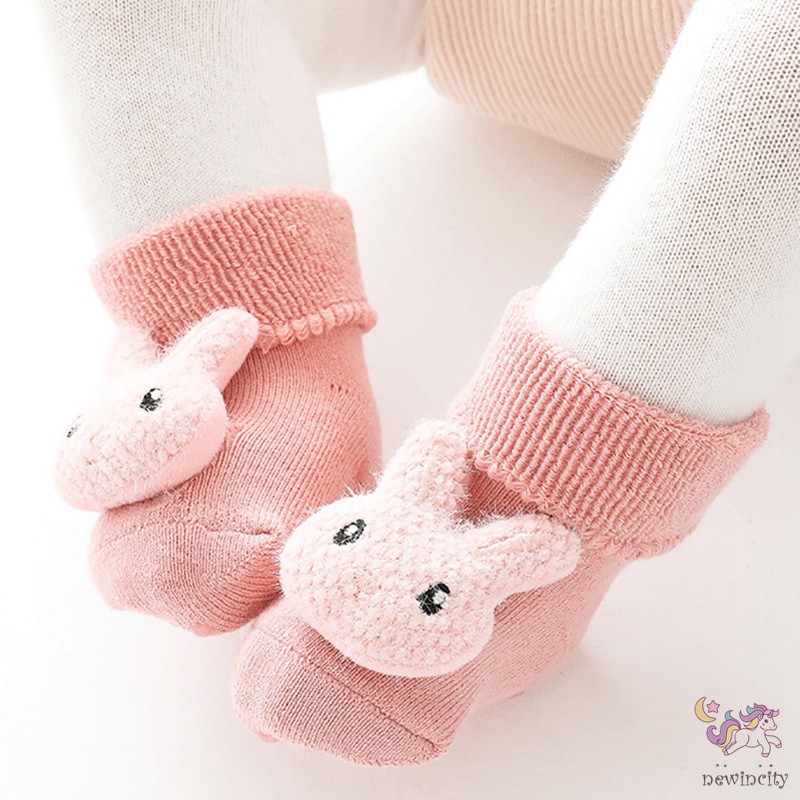Tất Chân Cotton Chống Trượt Họa Tiết Hoạt Hình Xinh Xắn Cho Bé