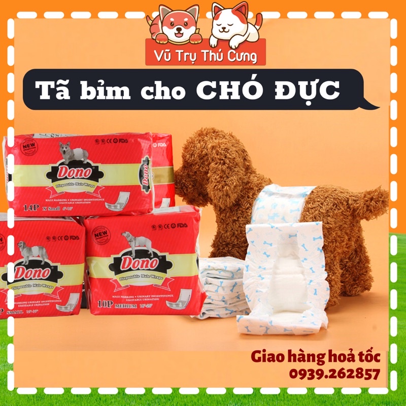 Tã quần cho Chó đực Dono nhiều size, Bỉm cho chó thấm hút nhanh, thoáng khí