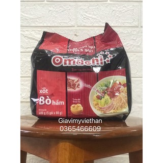 Mì omachi sốt bò hầm-bịch 5 gói tiện lợi