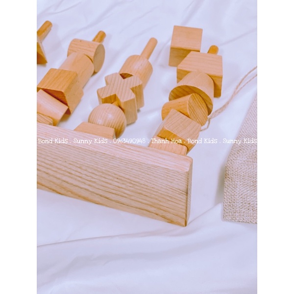Trò chơi xếp các khối gỗ   cho bé yêu decor góc chơi  phong cách Hàn  góc học tập cho bé-BondKids