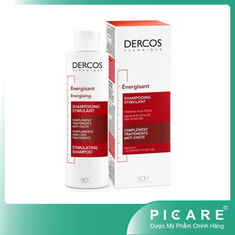 [CHÍNH HÃNG] Dầu gội tăng cường dưỡng tóc, giảm rụng Vichy Dercos Energising Stimulating Shampoo 200ml
