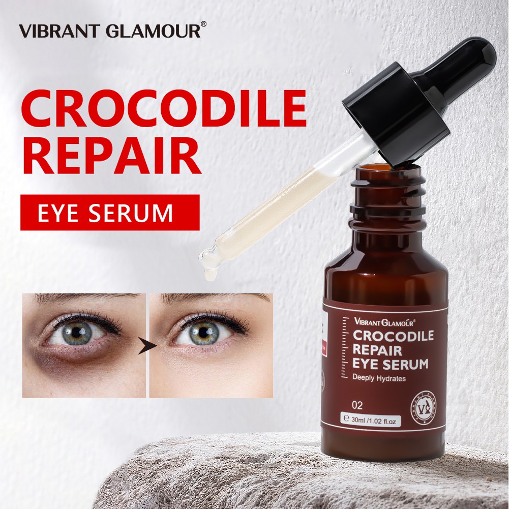 Serum Mắt VIBRANT GLAMOUR Tinh Chất Dầu Cá Sấu Phục Hồi Giảm Nếp Nhăn Bọng Mắt Và Quầng Thâm 30ml
