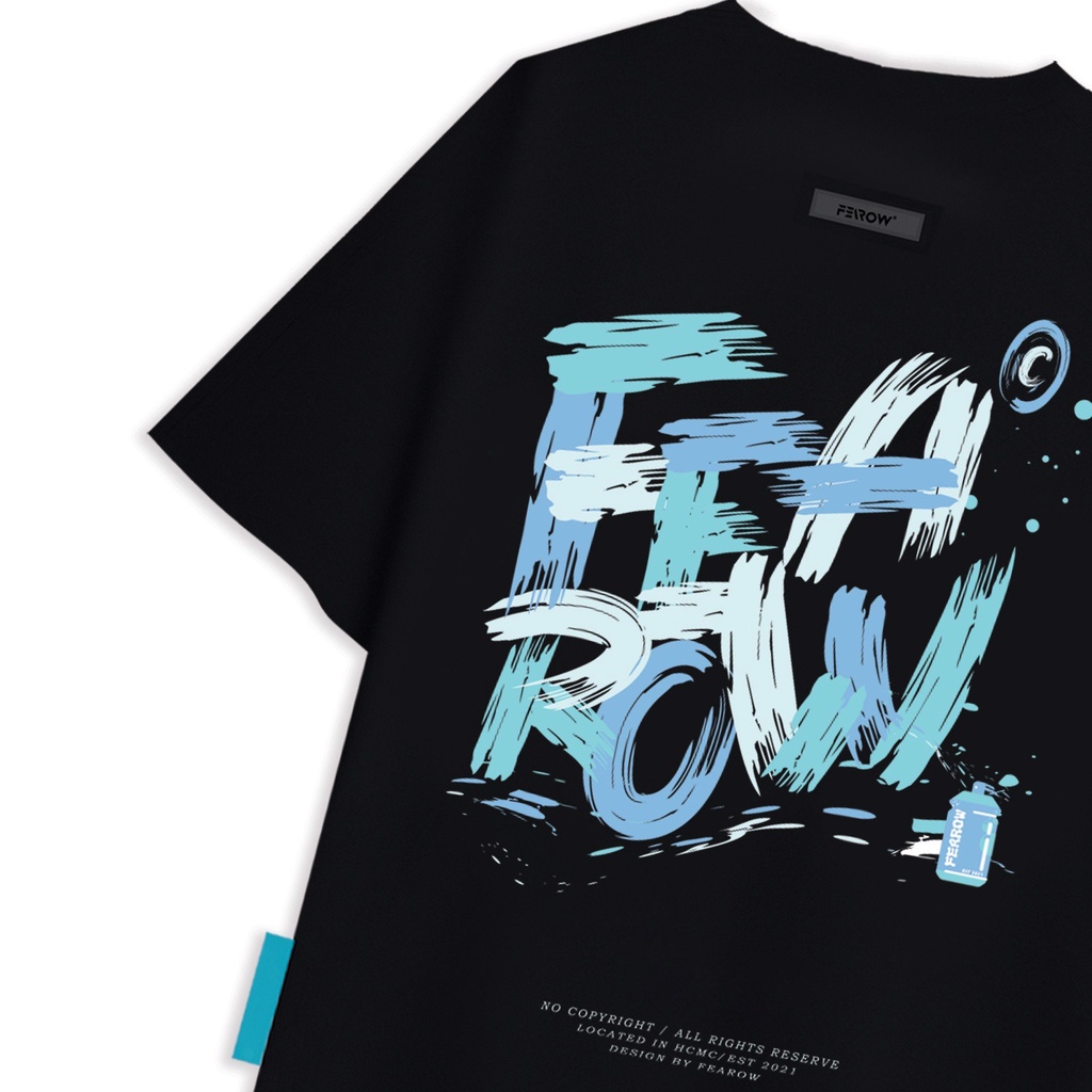 Áo thun nam nữ local brand unisex Fearow Paint Brush Tee / Đen FW118