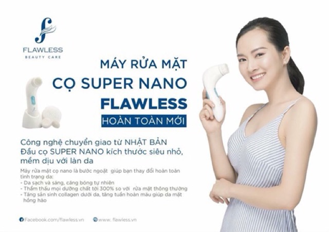 Máy rửa mặt Flawless Nhật Bản Super NANO công nghệ Nhật