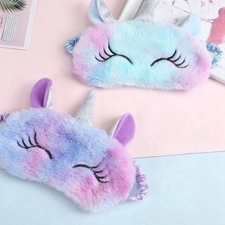 Miếng Bịt Mắt Ngủ Hình Kỳ Lân Bằng Lụa Nhiều Màu Sắc