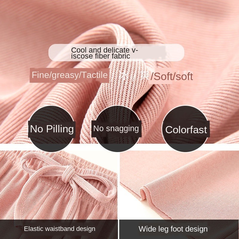 High Waist Ice Silk Wide Leg Pants / Korean Casual Loose Summer Trousers / Plus Size Slim Pants | BigBuy360 - bigbuy360.vn