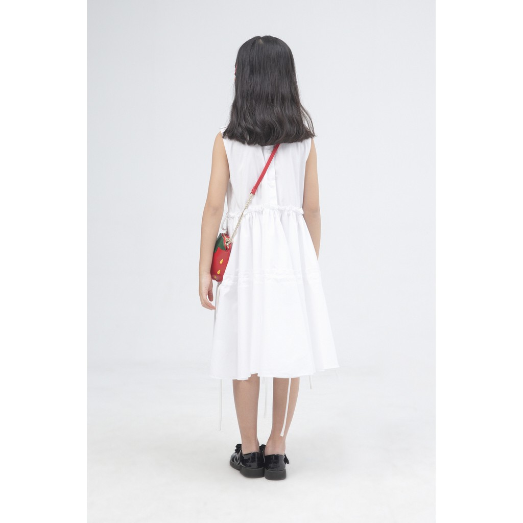 Đầm sát nách cổ tròn bé gái IVY moda MS 40G0933