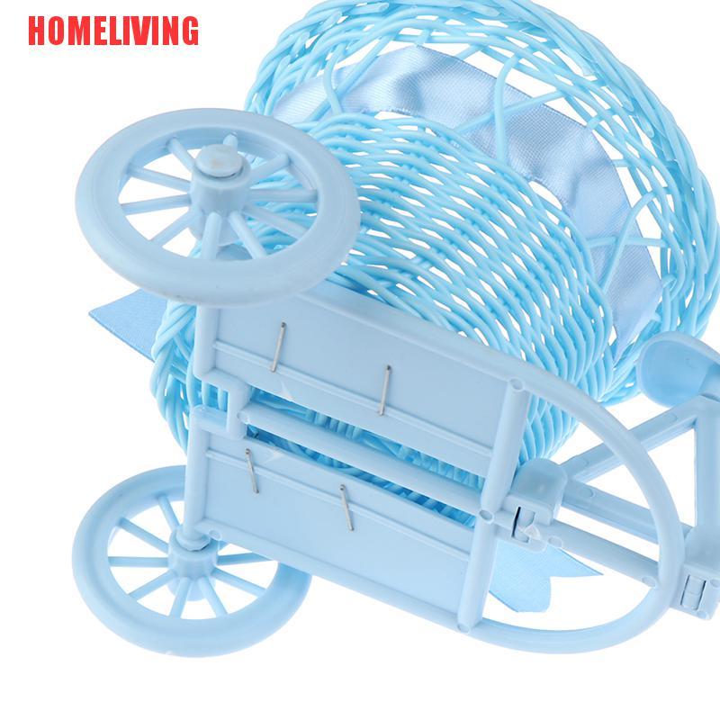 Giỏ Hoa Hình Xe Đạp Ba Bánh Nhỏ Để Bàn Trang Trí Nhà Cửa / Văn Phòng