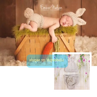 Bộ đồ len chụp ảnh em bé sơ sinh (kèm ảnh thật)
