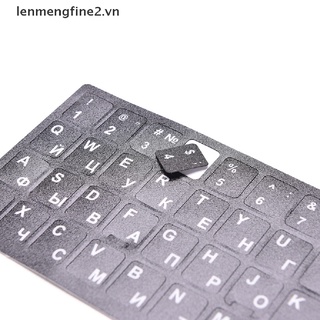 {FCC} Russian Standard Computer Keyboard Layout Stickers W/ White & Amp White Letters {lenmengfine2}