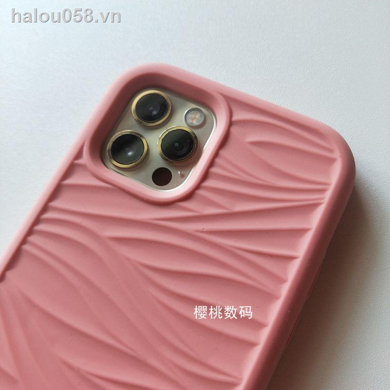 Ốp điện thoại silicon họa tiết gợn sóng chống rơi dành cho Iphone 12 Pro Max X 11 8 Plus