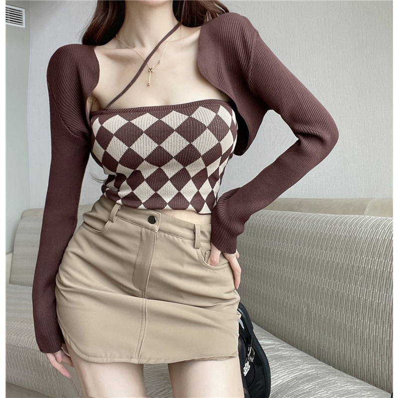 （4 Màu）Áo Khoác cardigan Mỏng Xuyên Thấu Dài Tay Thời Trang Nữ (Bán Riêng Biệt)