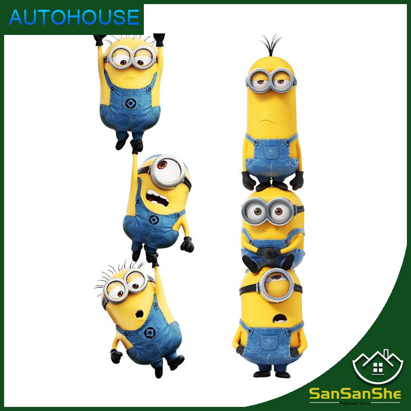 Miếng dán trang trí xe hơi hình minions hoạt hình sáng tạo