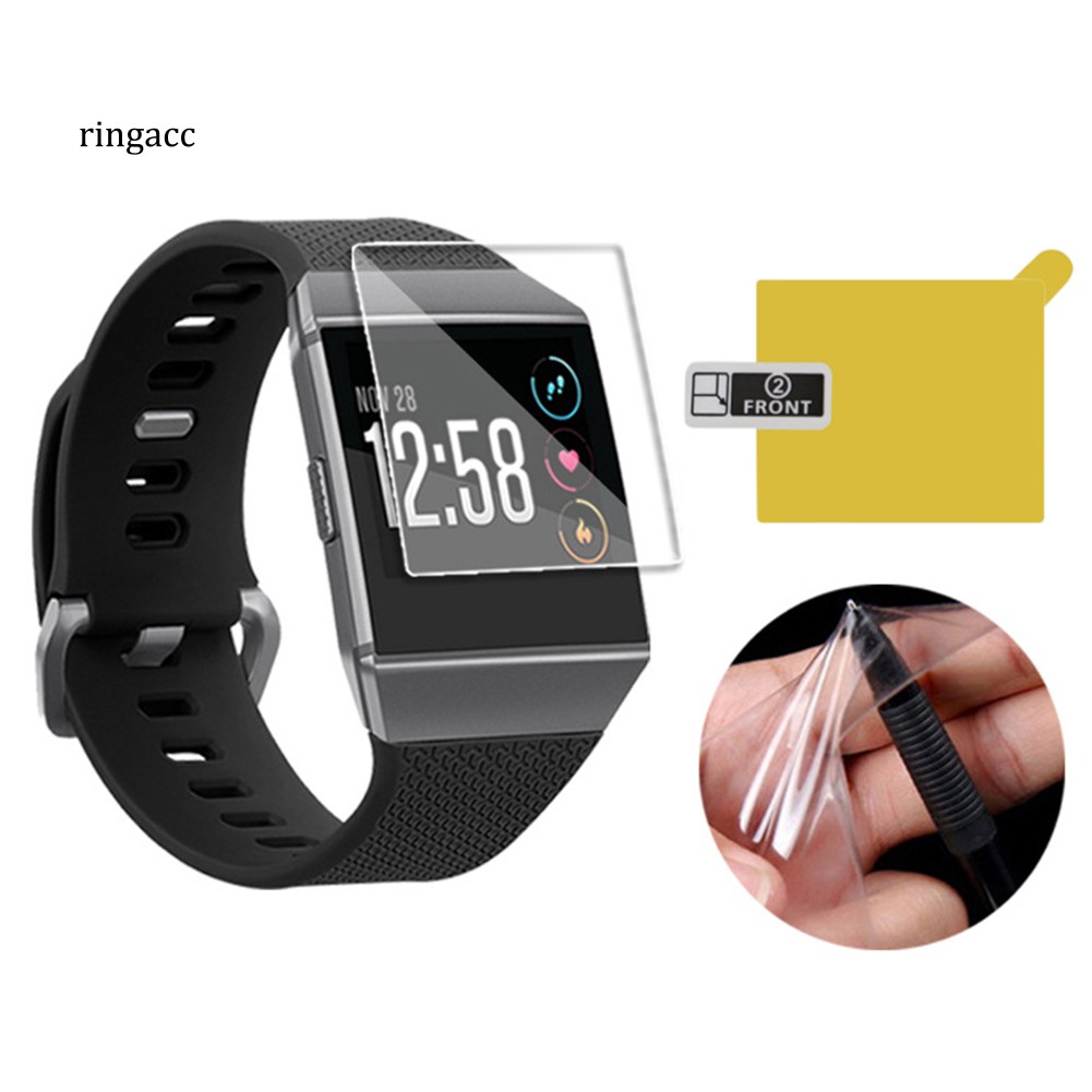 Set 3 miếng dán TPU bảo vệ màn hình thích hợp cho đồng hồ thông minh Fitbit Ionic
