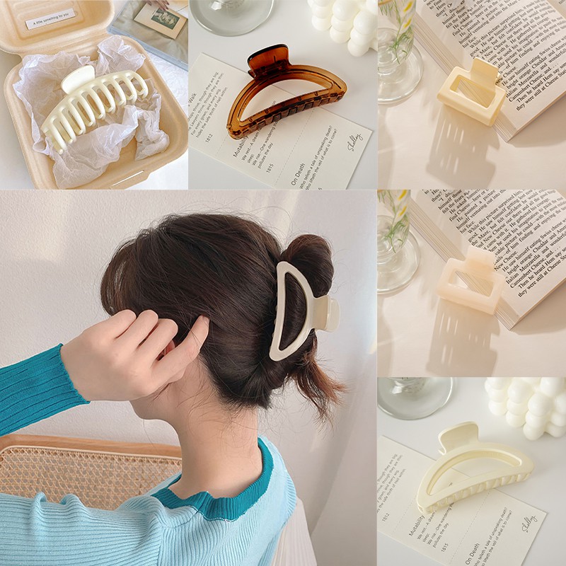 Kẹp tóc bằng nhựa acrylic phong cách Hàn Quốc thời trang cho nữ