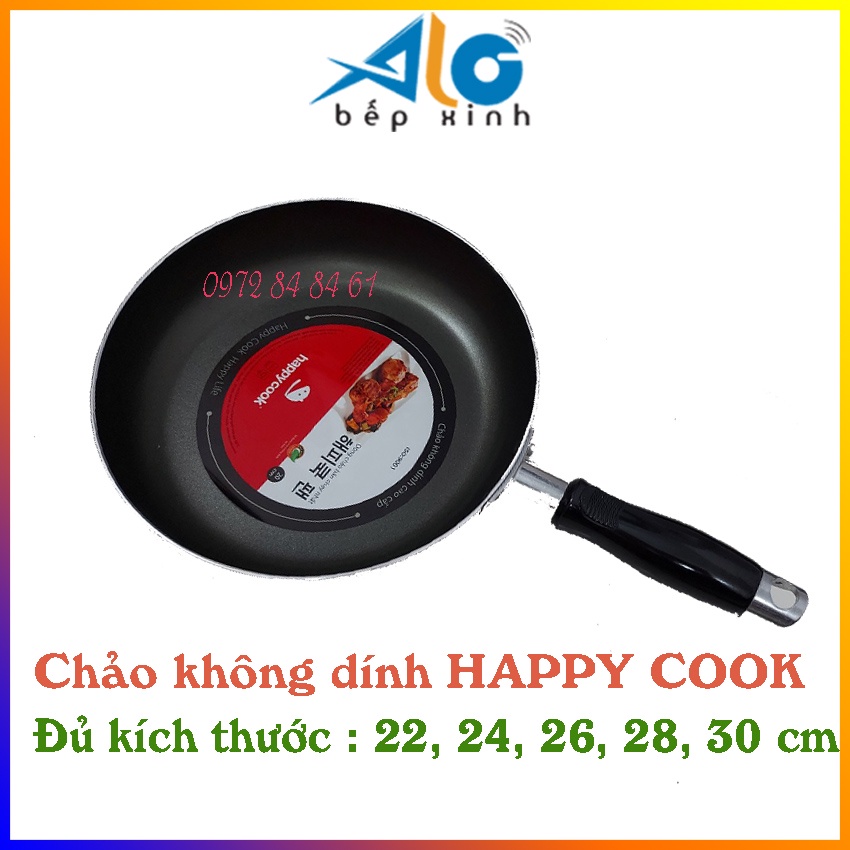 Chảo chống dính Happycook / Chảo không dính - chảo trơn - SIZE 16, 18, 22, 24, 26, 28, 30 cm - BH 6 tháng - Alo Bếp xinh