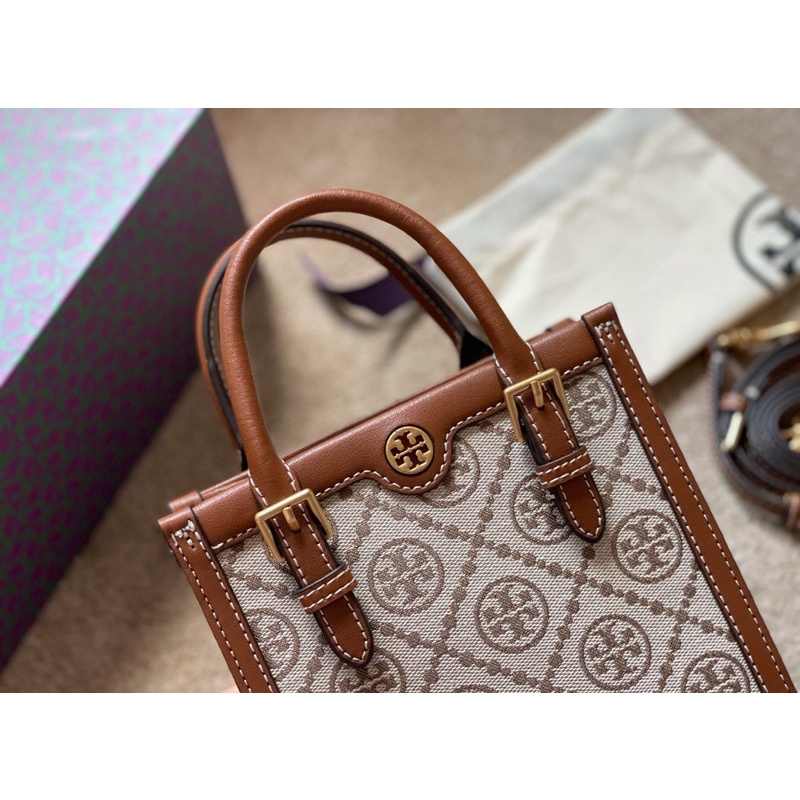 Túi tote mini đeo chéo thương hiệu thời trang cao cấp Tory Burch da thật nhập khẩu