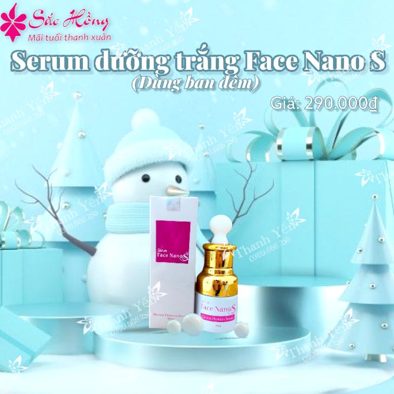 [FREESHIP + QUÀ TẶNG 🎁] Serum Face Nano S - Sắc Hồng dưỡng trắng da ban đêm 20ml