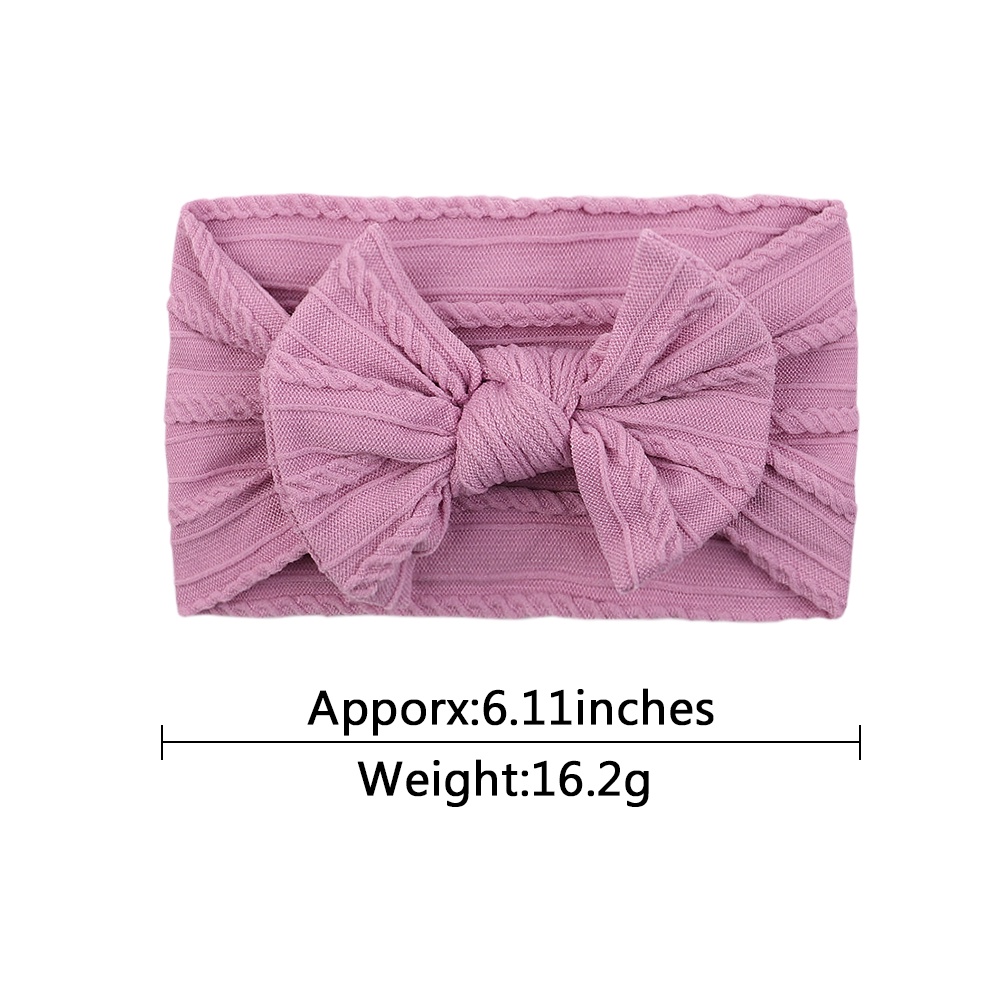 Băng đô vải nylon mềm co giãn KIDSBOWS màu trơn thắt nơ dành cho bé gái