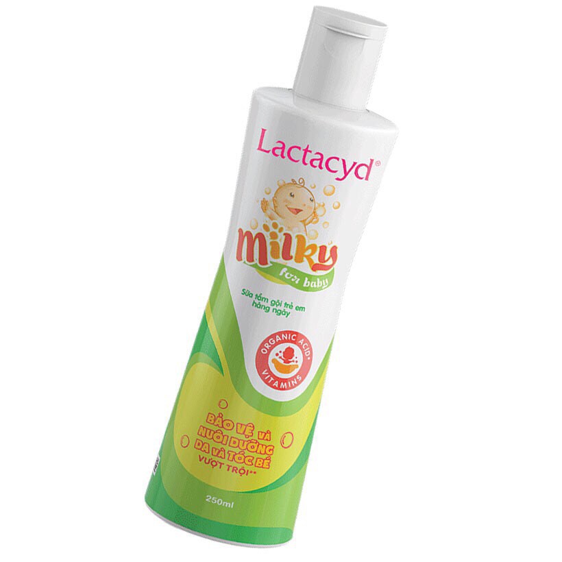 Sữa Tắm Gội Trẻ Em Lactacyd Milky 250ml