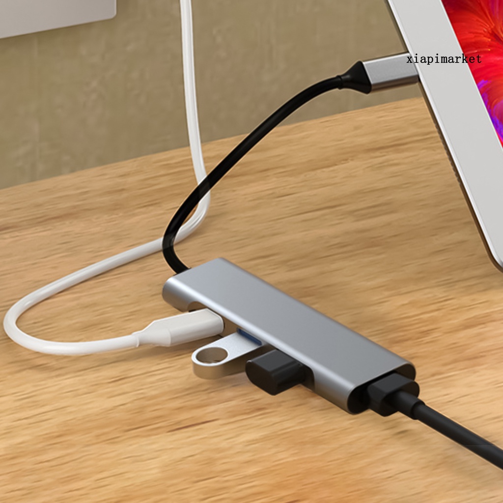 LOP_Cable Hub Anti-interference Stable Output 4 in 1 Type-C to HDMI-compatible USB PD Docking Stand for Computer