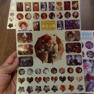 Set 4 tấm sticker Identity V