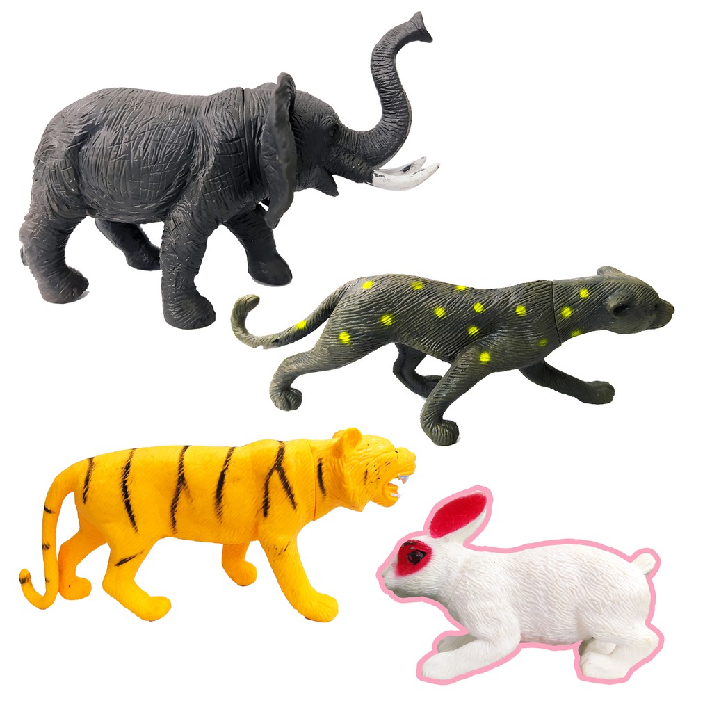 Đồ chơi thông minh cho bé mô hình động vật loại 4 con thú hoang dã bằng nhựa an toàn cho bé HT7515 - Đồ chơi monkey