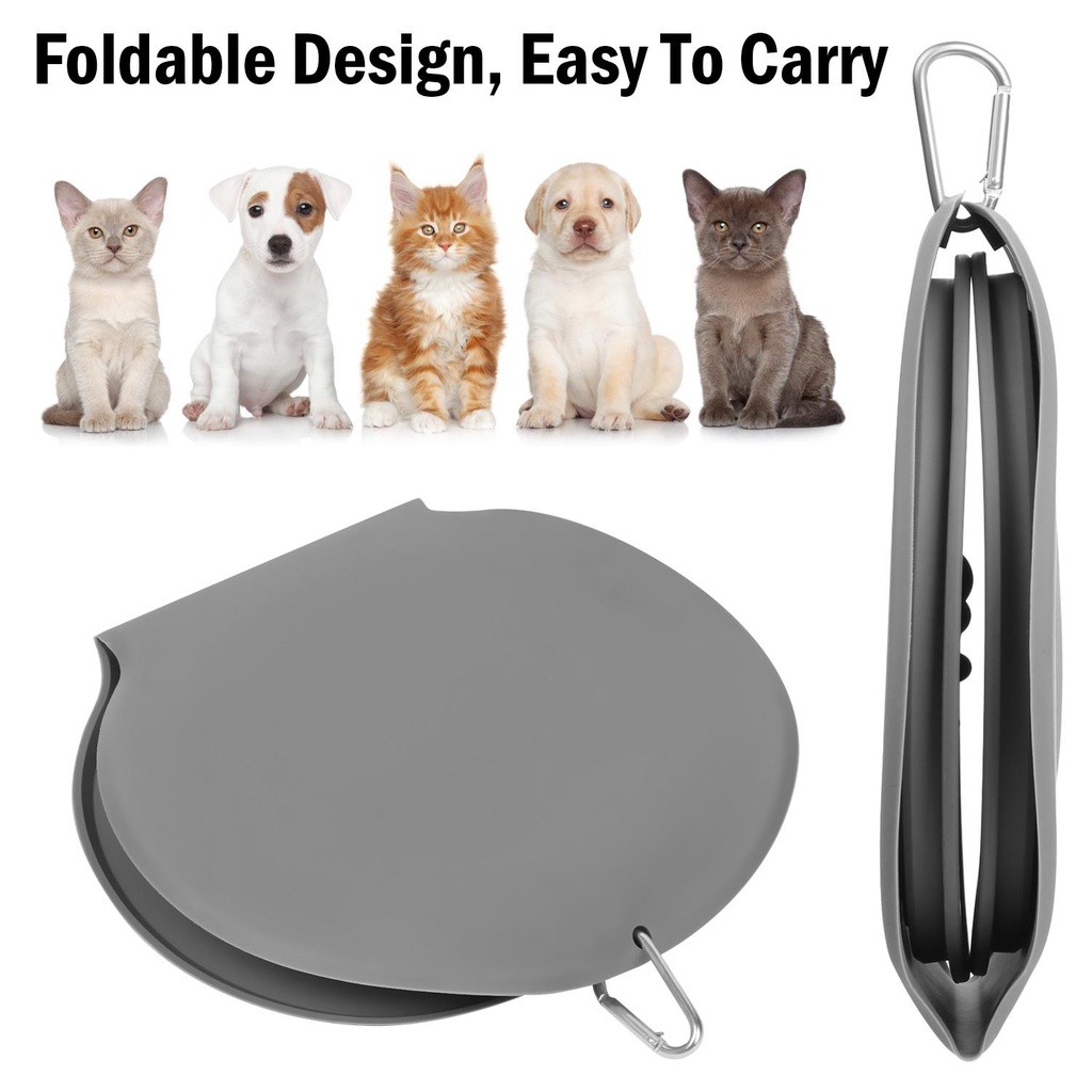 Tô Ăn Cho Chó Mèo LAYOR1 Bằng Silicon Có Thể Gấp Gọn Tiện Dụng Mang Theo Du Lịch