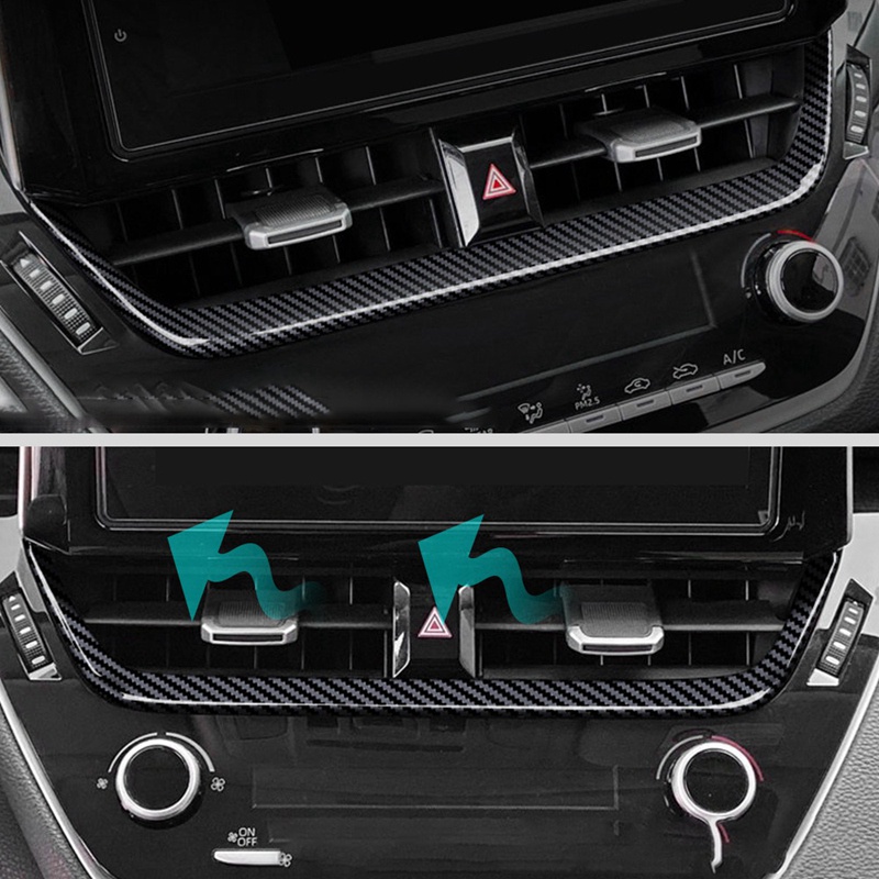 Khung Viền Máy Điều Hòa Bằng abs Sợi carbon Cho toyota corolla cross 2021 2022