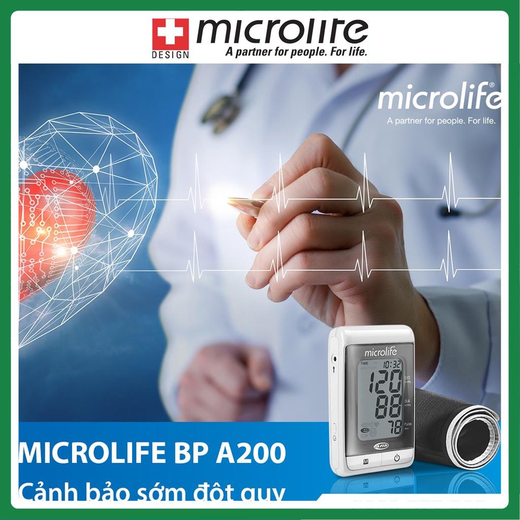 Máy đo huyết áp bắp tay Microlife BP A200 - Kết Nối Cổng USB Với Máy Tính - Bảo Hành 5 Năm