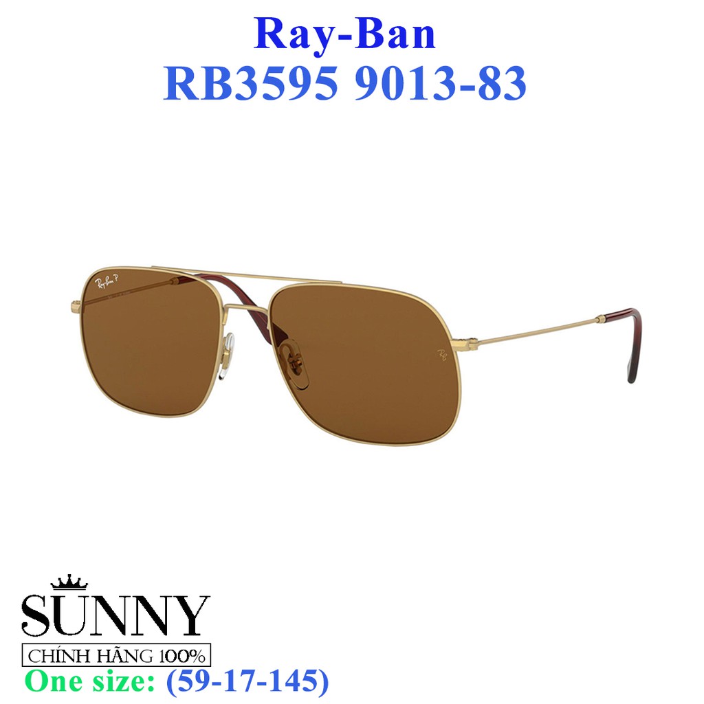RB3595 - - kính mát Rayban chính hãng, bảo hành toàn quốc, có kèm tem chống hàng giả của bộ công an