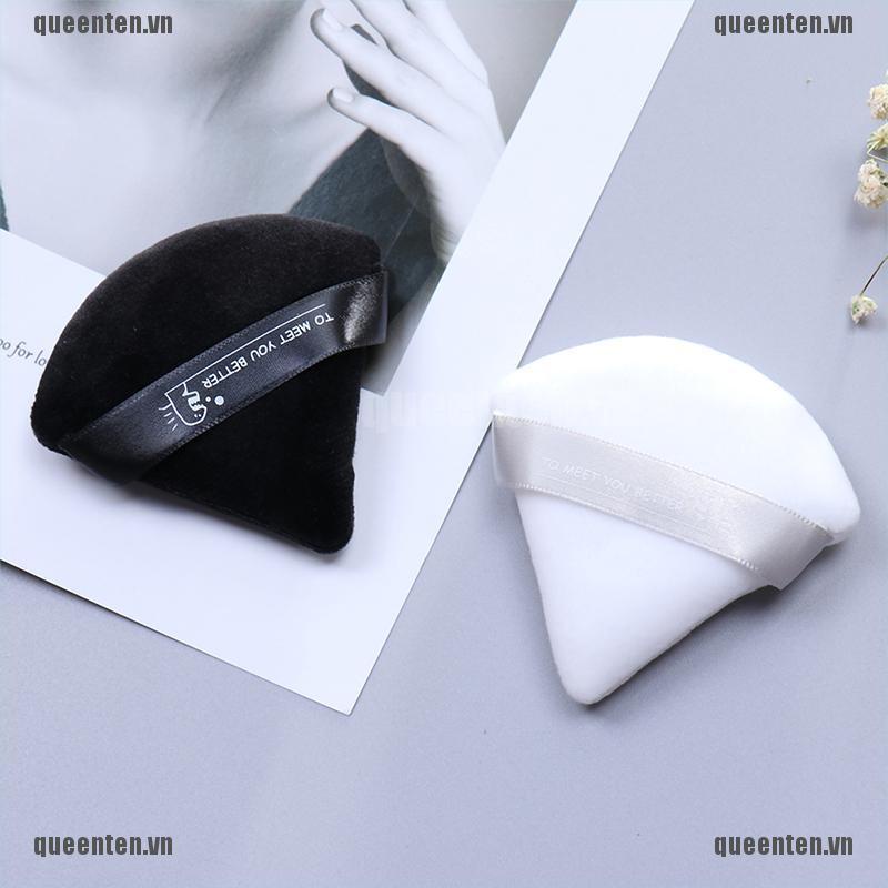 Mút Trang Điểm Mini Hình Tam Giác Bằng Vải Nhung Cotton Satin