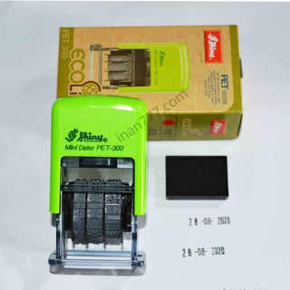 Bộ con dấu ngày tháng năm_dấu date có sẵn mực thường đóng lên giấy