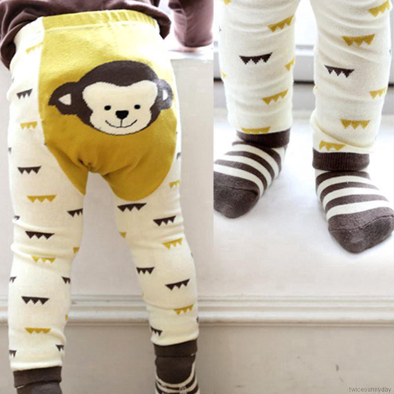 Quần legging giữ ấm in họa tiết động vật xinh xắn cho bé