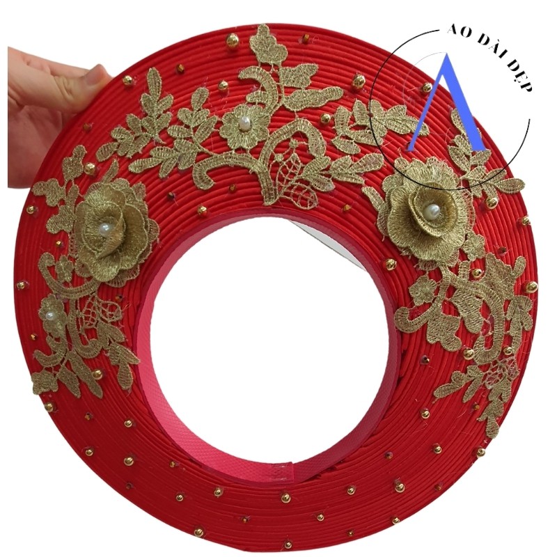 Mấn Đội Đầu – Mấn Áo Dài Cho Cô Dâu Thêu Hoa MAN08