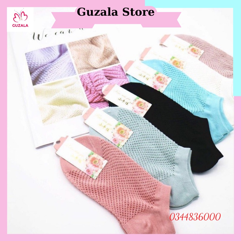 Sét 10 Đôi Tất Nữ / Vớ Nữ Lưới Thông Hơi Khử Khuẩn ,thoáng khí chống hôi chân cao cấp_TS-TV07