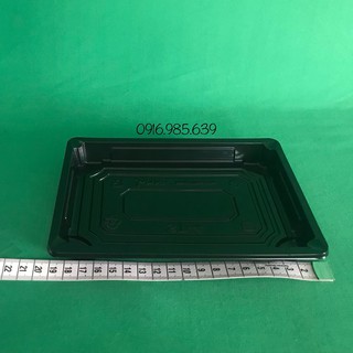 50 BỘ KHAY NHỰA ĐEN + NẮP ST4