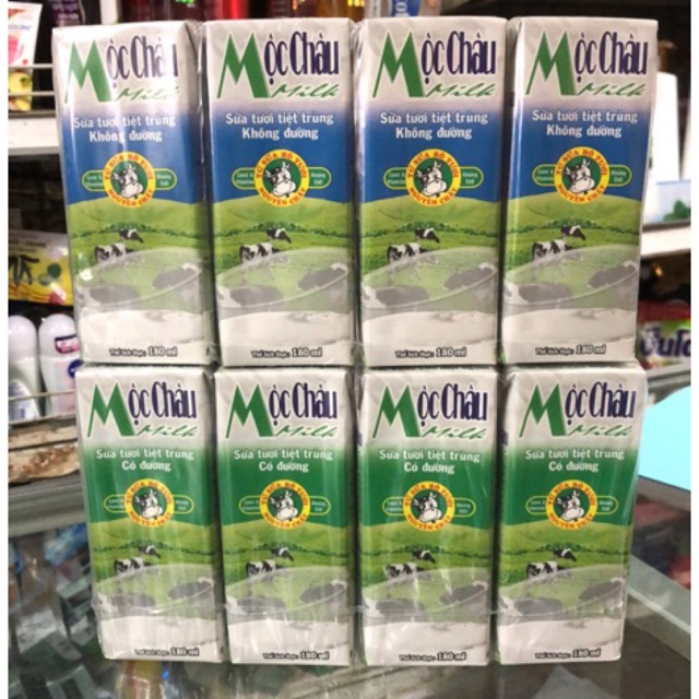 Sữa tươi Mộc Châu Milk Các Vị vỉ 4 hộp x180ml