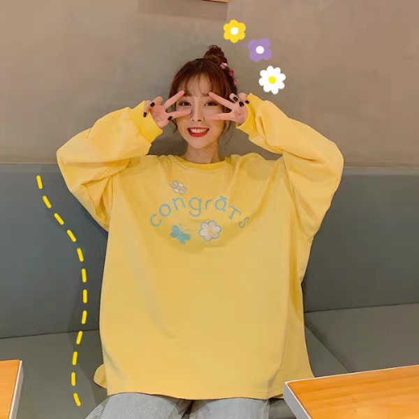 Áo Sweater Nam Nữ Congra Hoa Vàng Chất Nỉ Dày Dặn Chuẩn From Wild.Goute SP000479