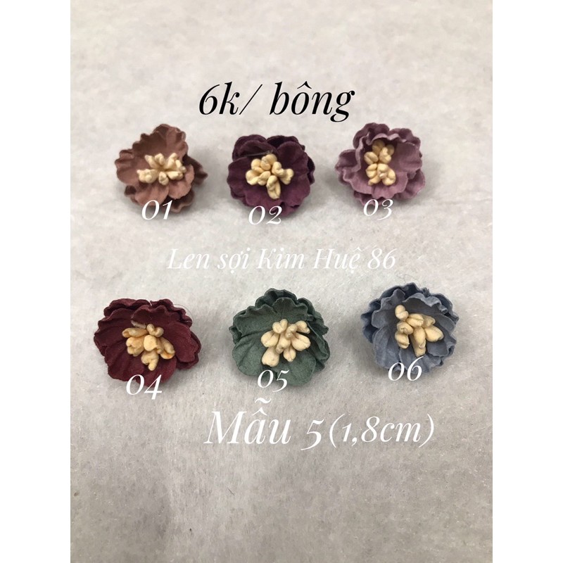 Các mẫu hoa trang trí (mẫu 1,2,3,6)