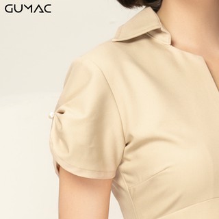 Đầm cổ V bản lật GUMAC DA973