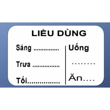 Tem chia liều dùng cho nhà thuốc