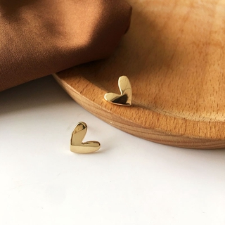 Bông tai tim vàng mini heart