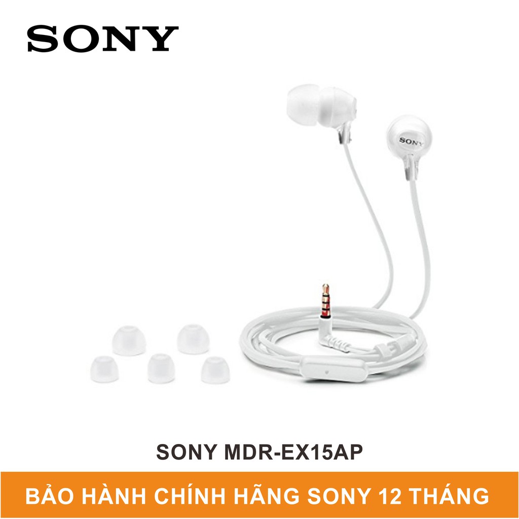 Tai Nghe In-Ear Nhét Tai Có Mic Sony EX15AP - Bảo Hành Hãng 12 Tháng