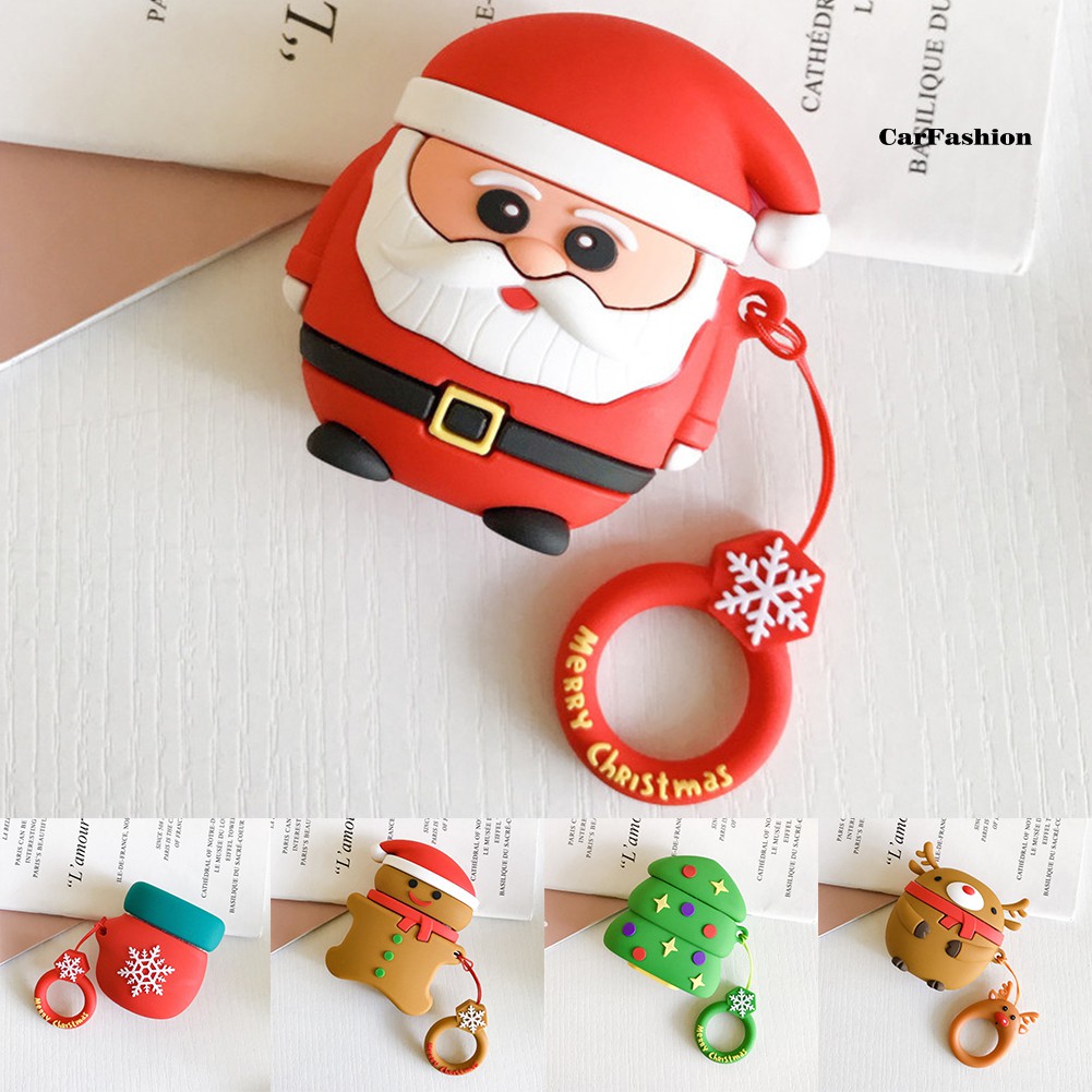 Vỏ Bảo Vệ Hộp Sạc Tai Nghe Airpods 1 / 2 Hình Ông Già Noel / Bánh Gừng / Bánh Quy / Cây Thông Giáng Sinh Dễ Thương