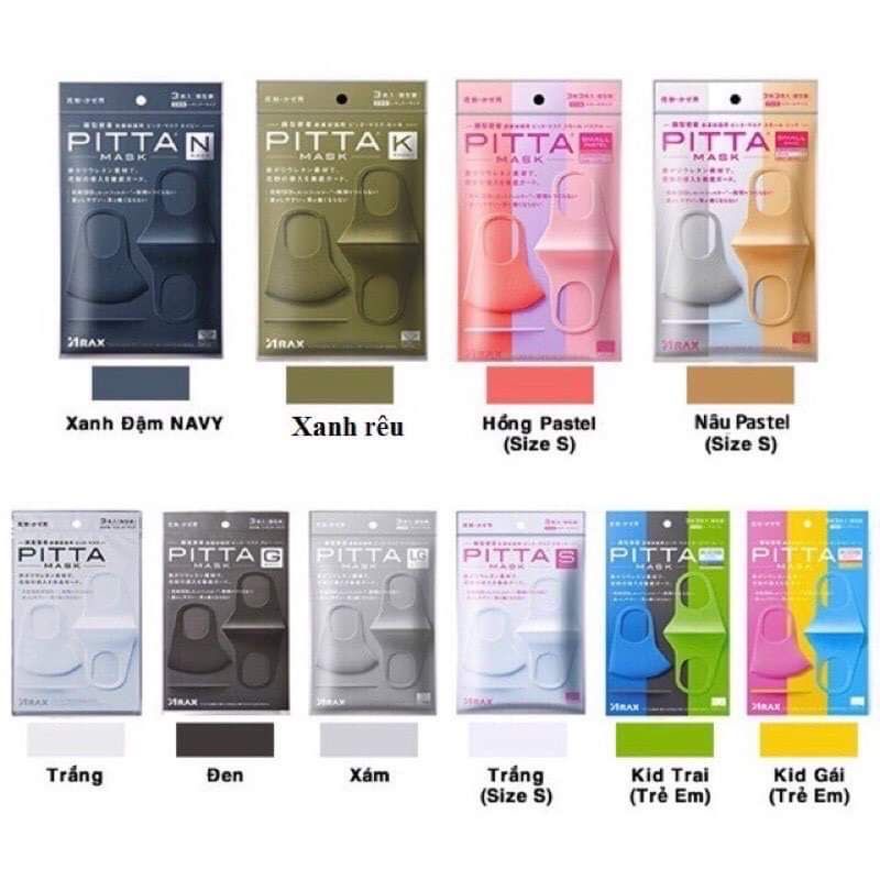 Khẩu trang pitta mask túi 3c japan