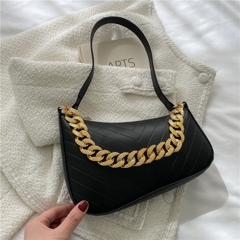 Túi đeo vai IELGY hình bán nguyệt phong cách cổ điển thời trang tùy chọn màu sắc dành cho nữ