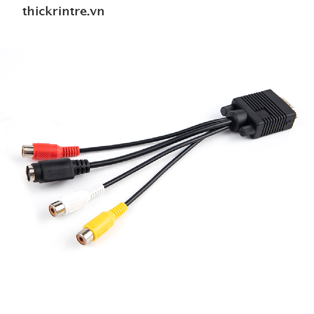 Cáp ChuyểN ĐổI 3RCA VGA Sang Video TV Out S-Video AV Sang VGA